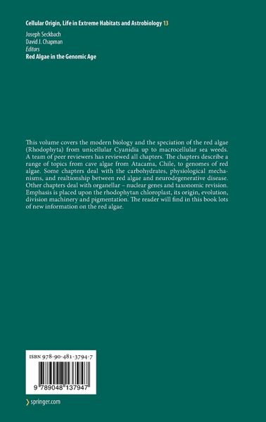 Produktbild: Red Algae in the Genomic Age