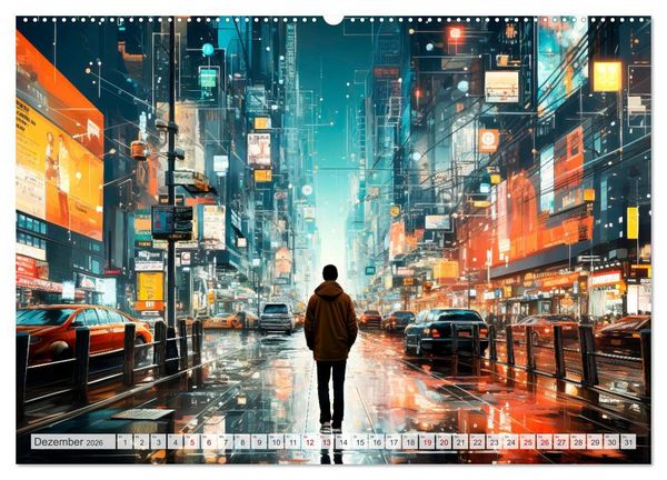 Produktbild: KI UND METAVERSE Algorithmen sowie virtuelle Realit&auml;t (hochwertiger Premium Wandkalender 2026 DIN A2 quer), Kunstdruck in Hochglanz