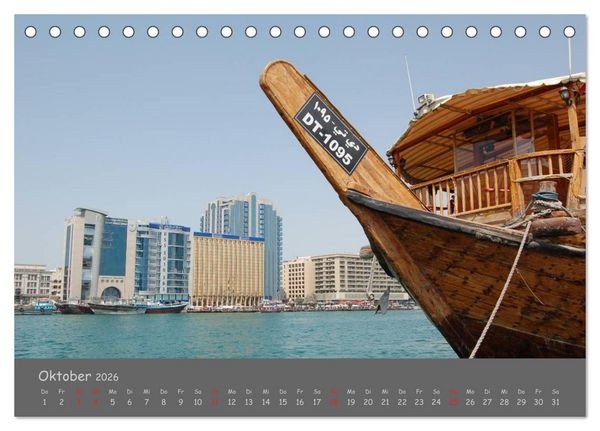 Produktbild: Dubai. Glanz unter der Sonne Arabiens (Tischkalender 2026 DIN A5 quer), CALVENDO Monatskalender