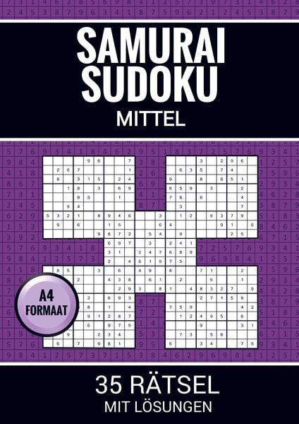 Produktbild: Samurai Sudoku Mittel - 35 R&auml;tsel mit L&ouml;sungen