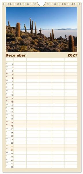 Produktbild: Familienplaner 2027 - Entdecke S&uuml;damerika: Monat f&uuml;r Monat mit 5 Spalten (Wandkalender, 21 x 45 cm) CALVENDO