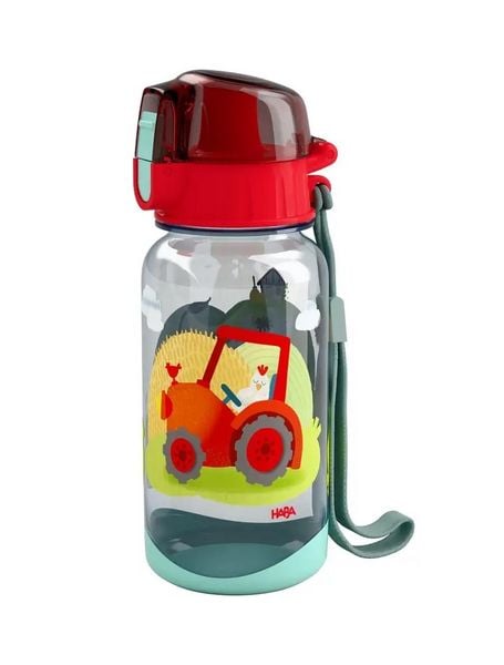 HABA 2012444002 - Trinkflasche Bauernhof, 400 ml, Kunststoff (Bisphenol A-frei)