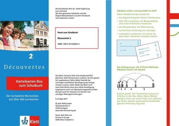 Produktbild: D&eacute;couvertes 2 - Vokabel-Lernbox zum Sch&uuml;lerbuch