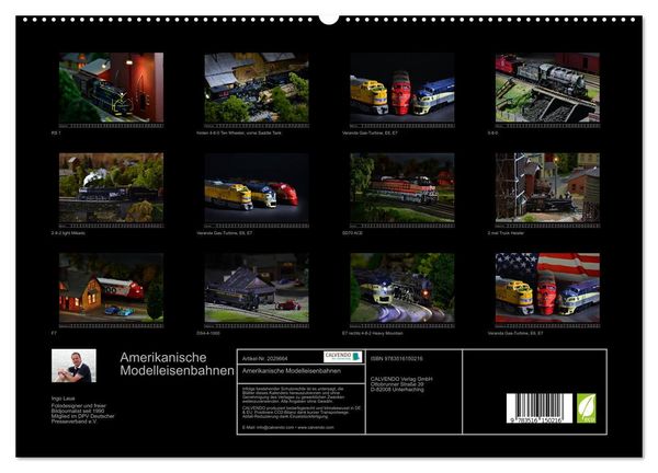Produktbild: Amerikanische Modelleisenbahnen (hochwertiger Premium Wandkalender 2026 DIN A2 quer), Kunstdruck in Hochglanz
