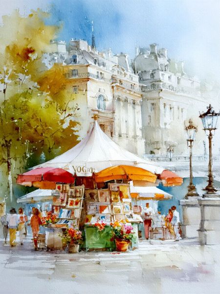 CALVENDO Puzzle Ein Pariser Bouquinistenstand am Seineufer | 1000 Teile Lege-Größe 64x48cm Foto-Puzzle für glückliche Stunden