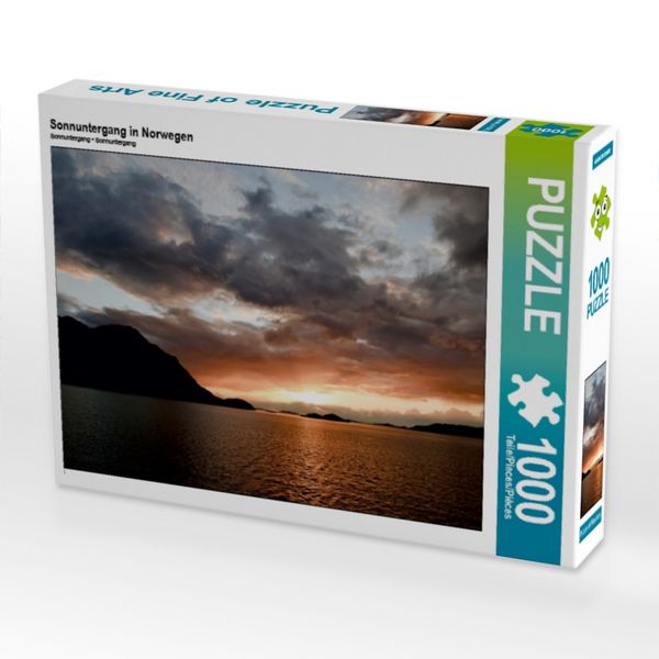 Produktbild: CALVENDO Puzzle Sonnuntergang in Norwegen | 1000 Teile Lege-Gr&ouml;&szlig;e 64 &times; 48 cm Foto-Puzzle f&uuml;r gl&uuml;ckliche Stunden