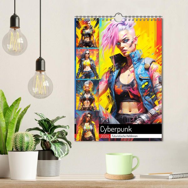 Produktbild: Cyberpunk. Futuristische Heldinnen (Wandkalender 2026 DIN A4 hoch), CALVENDO Monatskalender