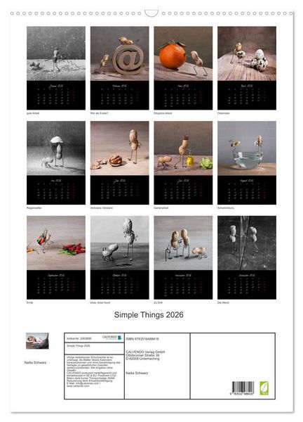 Produktbild: Simple Things 2026 (Wandkalender 2026 DIN A2 hoch), CALVENDO Monatskalender