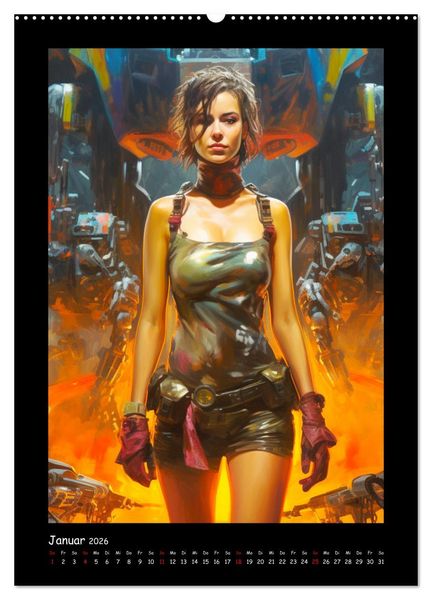 Produktbild: Galaktische Welten. Starke Space Opera-Illustrationen (Wandkalender 2026 DIN A2 hoch), CALVENDO Monatskalender