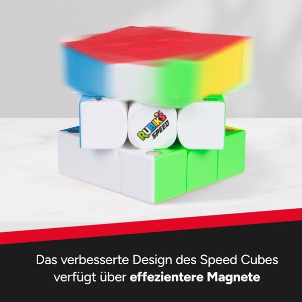 Produktbild: Rubik's - Speed Cube 3x3, ultra-leichtg&auml;ngiger Zauberw&uuml;rfel mit Magneten, hochwertige Verarbeitung f&uuml;r Einsteiger & Profis, ab 8 J.