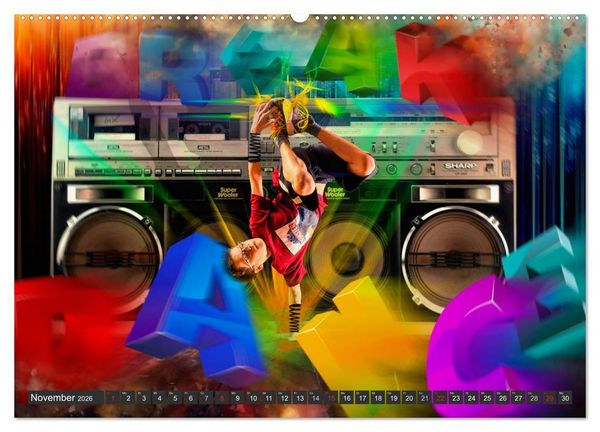 Produktbild: Break Dance (hochwertiger Premium Wandkalender 2026 DIN A2 quer), Kunstdruck in Hochglanz