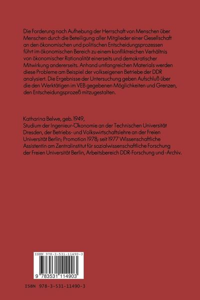Produktbild: Mitwirkung im Industriebetrieb der DDR