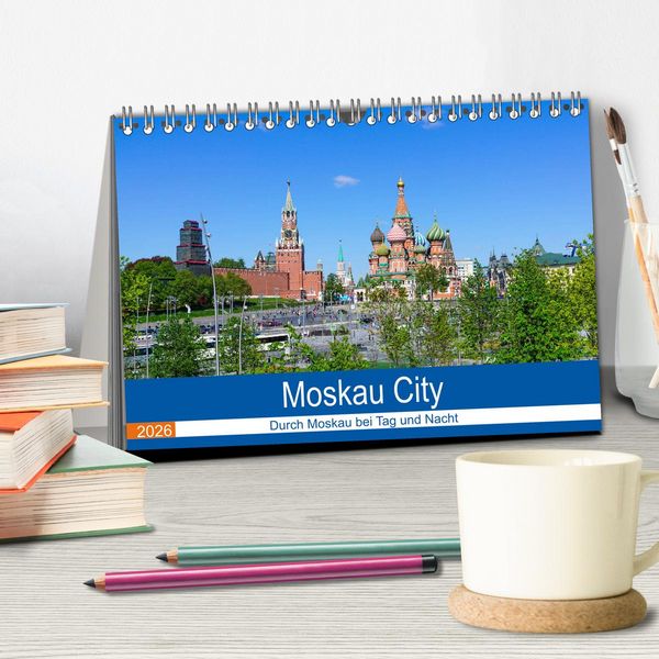 Produktbild: Moskau City (Tischkalender 2026 DIN A5 quer), CALVENDO Monatskalender