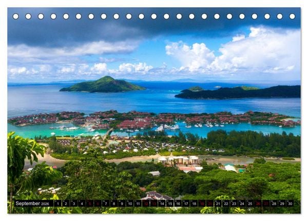 Produktbild: Trauminseln Seychellen (Tischkalender 2026 DIN A5 quer), CALVENDO Monatskalender