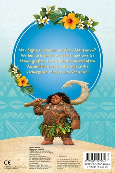 Produktbild: Disney Vaiana 2: Magischer Malspa&szlig; - Entdecke verborgene Motive!