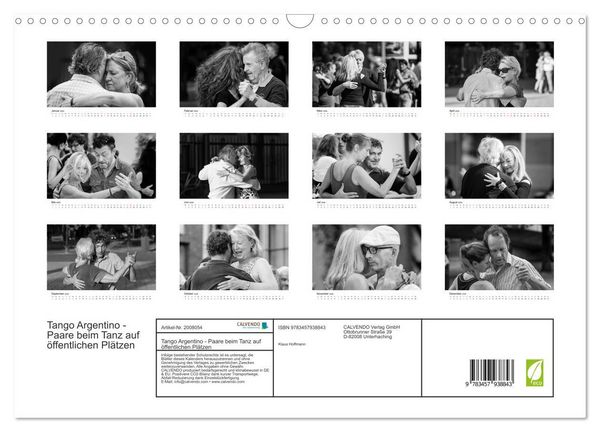 Produktbild: Tango Argentino - Paare beim Tanz auf &ouml;ffentlichen Pl&auml;tzen (Wandkalender 2026 DIN A3 quer), CALVENDO Monatskalender