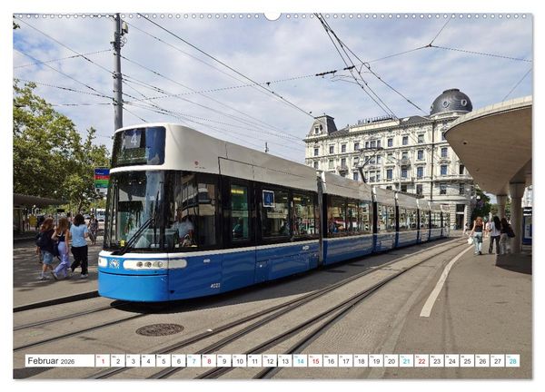 Produktbild: Die Z&uuml;rcher Tram (Wandkalender 2026 DIN A2 quer), CALVENDO Monatskalender