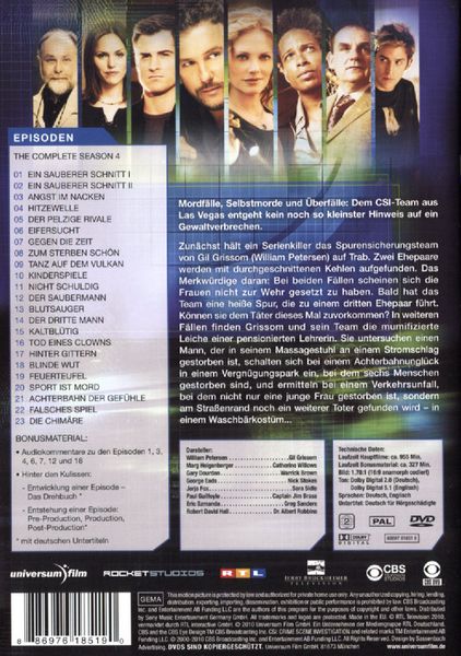 Produktbild: CSI - Season 4 [6 DVDs]