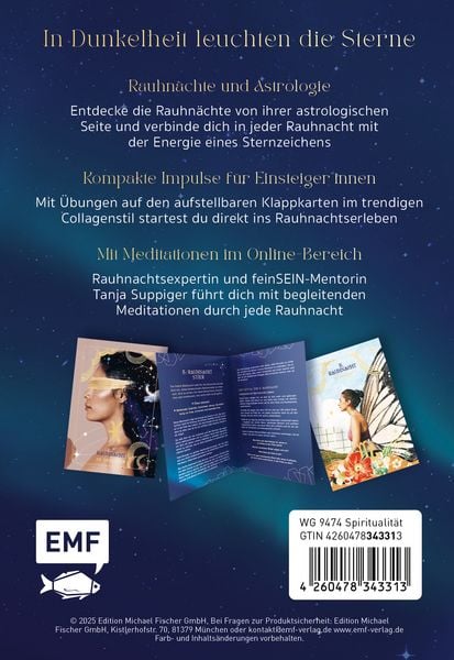 Produktbild: Kartenset: 12 N&auml;chte, 12 Zeichen | Rauhn&auml;chte und Astrologie bewusst erleben &ndash; mit Ritualen, Affirmationen und Videomeditationen