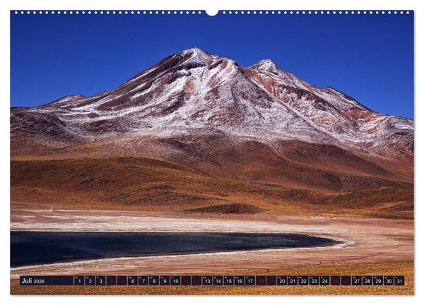 Produktbild: Atacama: Karge W&uuml;ste, m&auml;chtige Vulkane und farbenpr&auml;chtige Lagunen (Wandkalender 2026 DIN A2 quer), CALVENDO Monatskalender