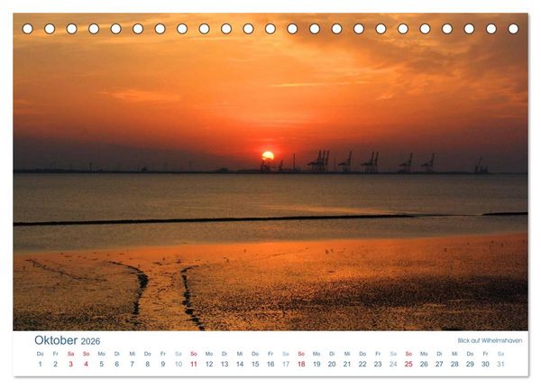 Produktbild: Ebbe und Watt 2026. Impressionen von der Nordseek&uuml;ste (Tischkalender 2026 DIN A5 quer), CALVENDO Monatskalender