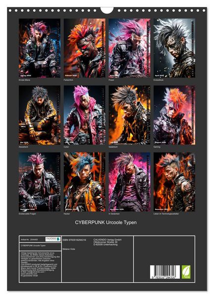 Produktbild: CYBERPUNK Urcoole Typen (Wandkalender 2026 DIN A3 hoch), CALVENDO Monatskalender