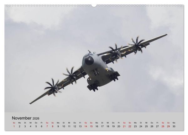 Produktbild: Transportflugzeug Airbus A400M Atlas (hochwertiger Premium Wandkalender 2026 DIN A2 quer), Kunstdruck in Hochglanz