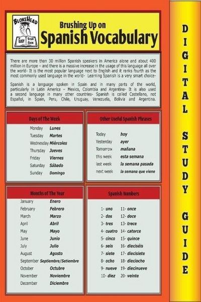 Produktbild: Spanish Vocabulary (Blokehead Easy Study Guide)