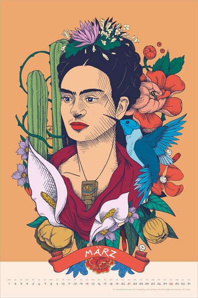 Produktbild: Frida Kahlo Wandkalender 2027
