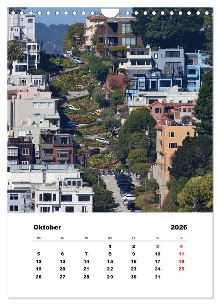 Produktbild: SAN FRANCISCO im Sommer (Wandkalender 2026 DIN A4 hoch), CALVENDO Monatskalender