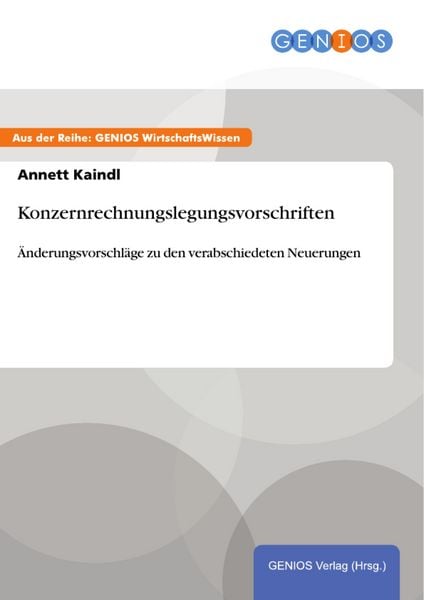 Produktbild: Konzernrechnungslegungsvorschriften