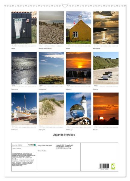 Produktbild: J&uuml;tlands Nordsee (Wandkalender 2026 DIN A2 hoch), CALVENDO Monatskalender