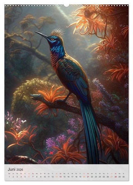 Produktbild: Fantastische Vogelwelt (hochwertiger Premium Wandkalender 2026 DIN A2 hoch), Kunstdruck in Hochglanz
