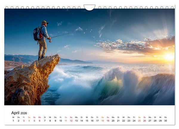 Produktbild: Angeln - der gro&szlig;e Fang (Wandkalender 2026 DIN A4 quer), CALVENDO Monatskalender