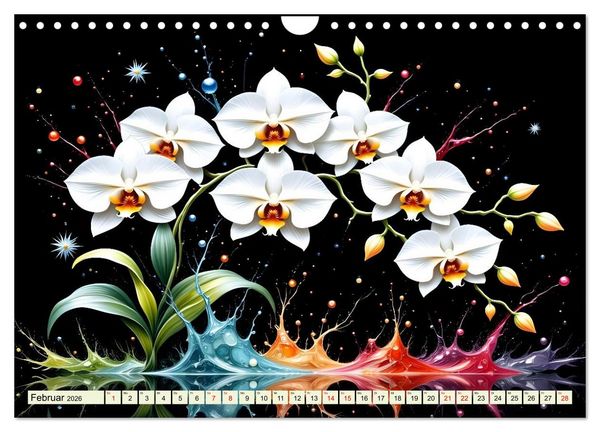 Produktbild: N&auml;chtliche Bl&uuml;tenzauber (Wandkalender 2026 DIN A4 quer), CALVENDO Monatskalender