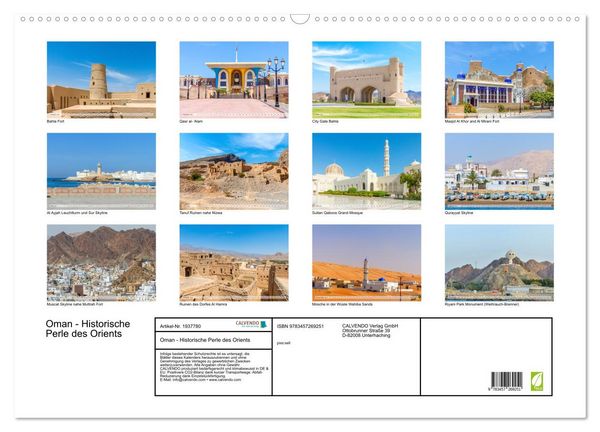Produktbild: Oman - Historische Perle des Orients (Wandkalender 2026 DIN A2 quer), CALVENDO Monatskalender