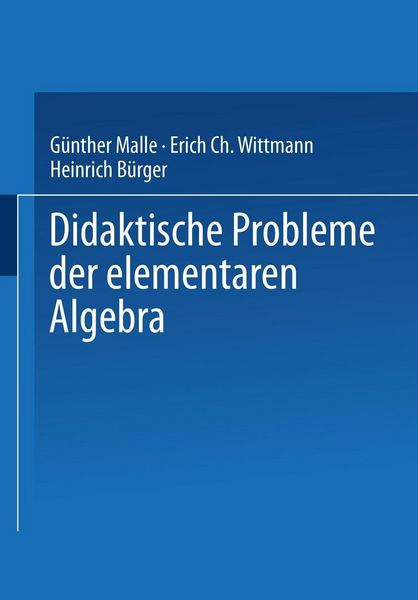 Produktbild: Didaktische Probleme der elementaren Algebra
