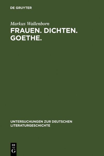 Produktbild: Frauen. Dichten. Goethe.