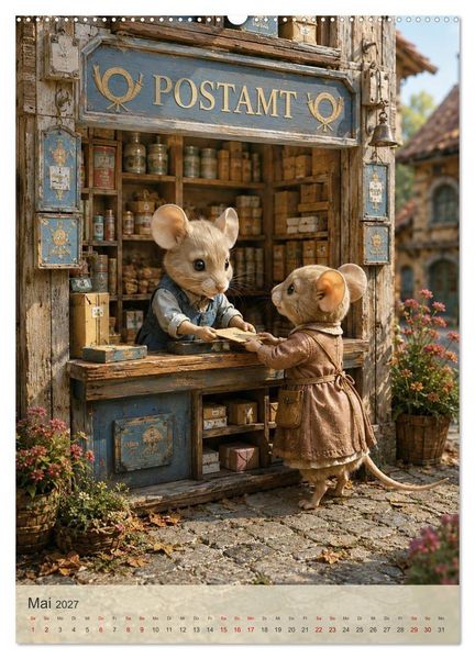 Produktbild: Die kleinen Freuden der M&auml;use (hochwertiger Premium Wandkalender 2027 DIN A2 hoch), Kunstdruck in Hochglanz