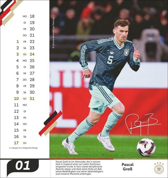 Produktbild: DFB M&auml;nner Postkartenkalender 2027
