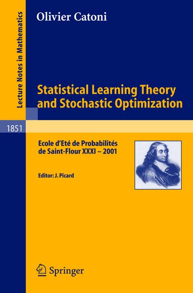 Produktbild: Statistical Learning Theory and Stochastic Optimization