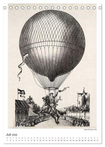 Produktbild: Ballonfahren Kalender (Tischkalender 2026 DIN A5 hoch), CALVENDO Monatskalender