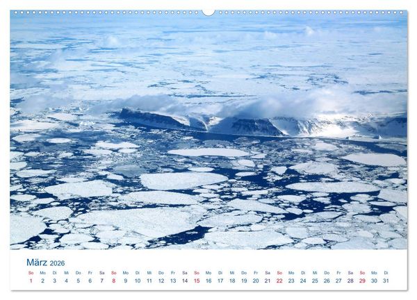 Produktbild: Polarflug Kurs Nordpol (Wandkalender 2026 DIN A2 quer), CALVENDO Monatskalender