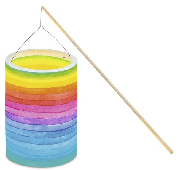 Produktbild: URSUS Laternen-Bastelset "Regenbogen Streifen"