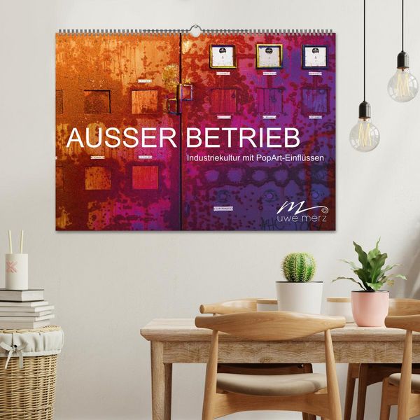 Produktbild: AUSSER BETRIEB - Industriekultur mit PopArt-Einfl&uuml;ssen (Wandkalender 2026 DIN A2 quer), CALVENDO Monatskalender
