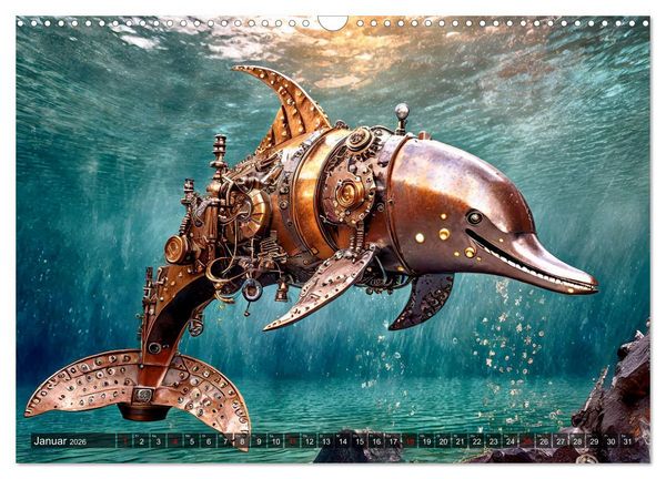 Produktbild: Die Roboter-Tierwelt (Wandkalender 2026 DIN A3 quer), CALVENDO Monatskalender