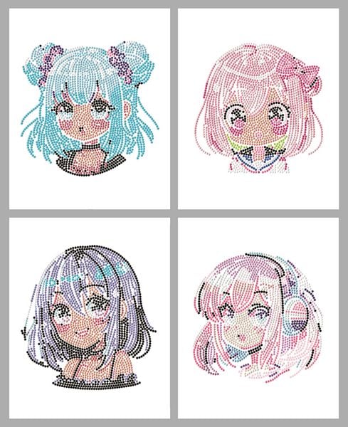 Produktbild: DOTZIES BY DIAMOND DOTZ - Diamond Painting Neon Anime M&auml;dchen