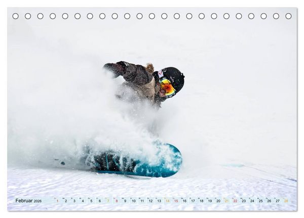 Produktbild: Snowboard - so cool (Tischkalender 2026 DIN A5 quer), CALVENDO Monatskalender