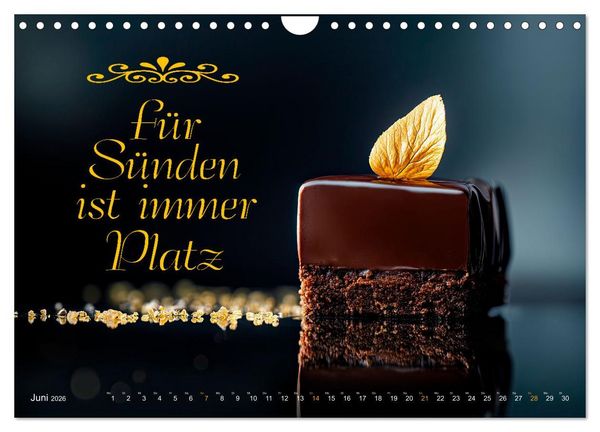 Produktbild: Dessert - Liebe auf den ersten Biss (Wandkalender 2026 DIN A4 quer), CALVENDO Monatskalender