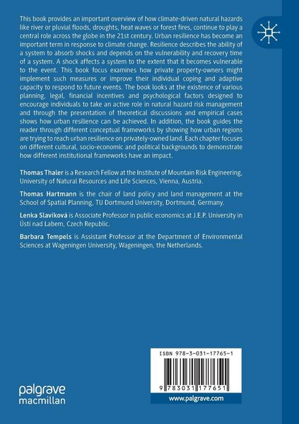 Produktbild: Homeowners and the Resilient City